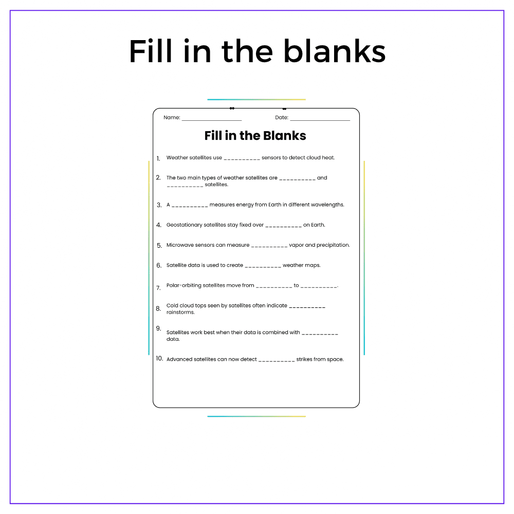 Weather Satellites Worksheet - Image 4