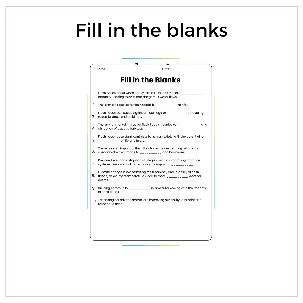 Flash Floods Worksheet - Image 4