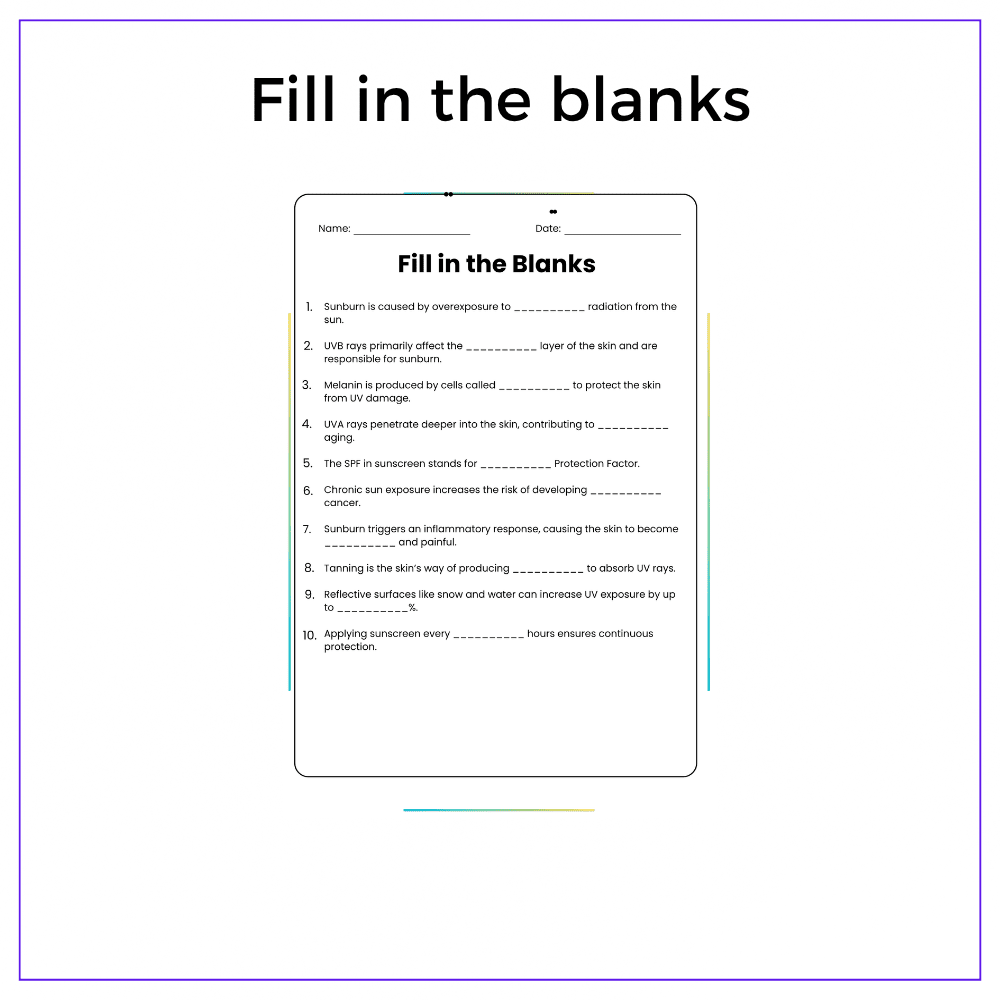 Science of Sunburn Worksheet - Image 5