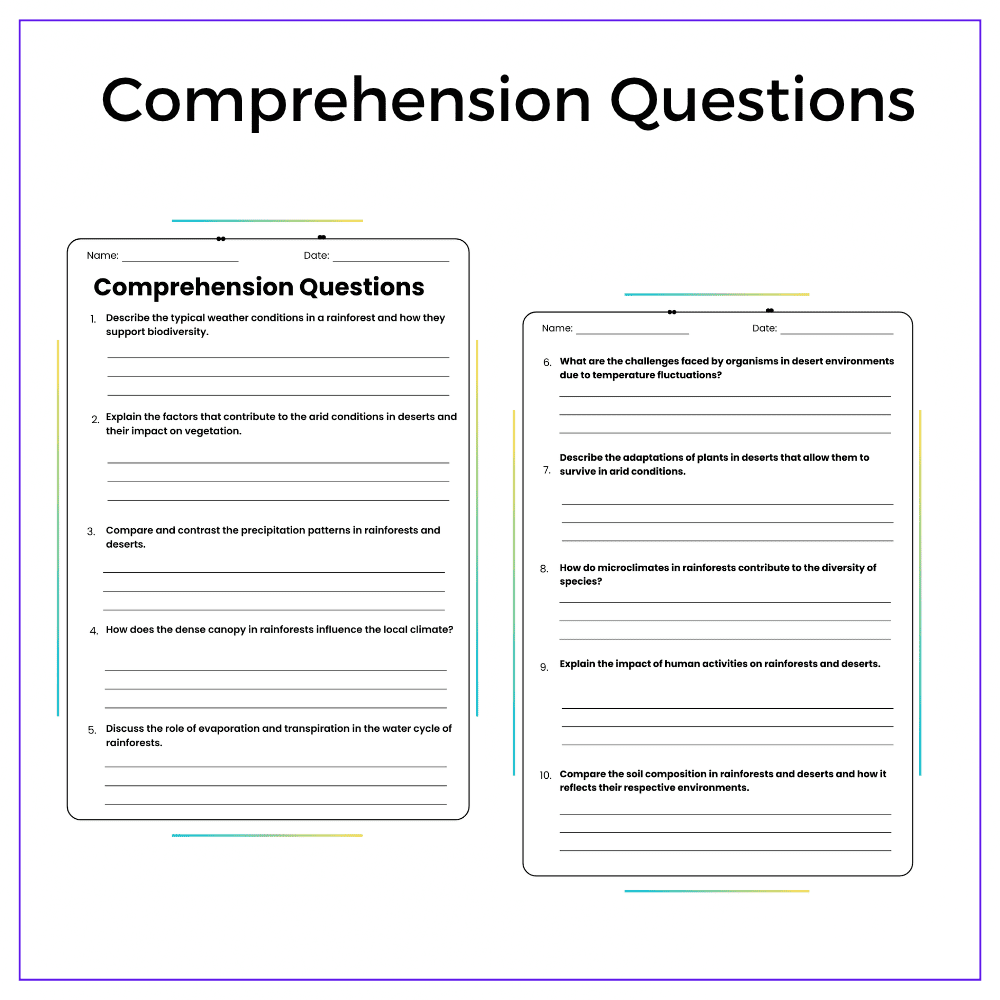 Rainforest vs. Desert Worksheet - Image 4