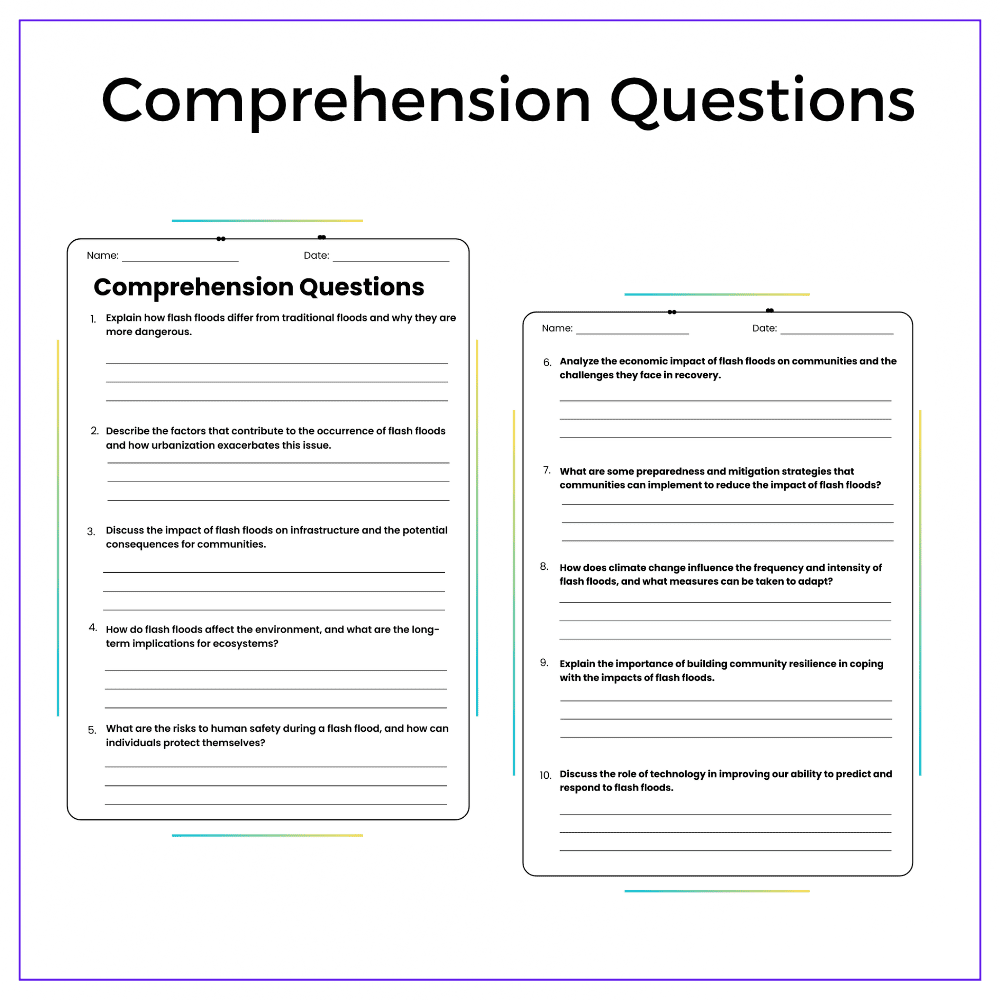 Flash Floods Worksheet - Image 5