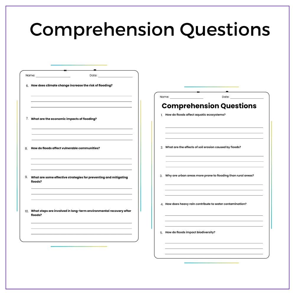 Floods & Heavy Rain Worksheet - Image 5