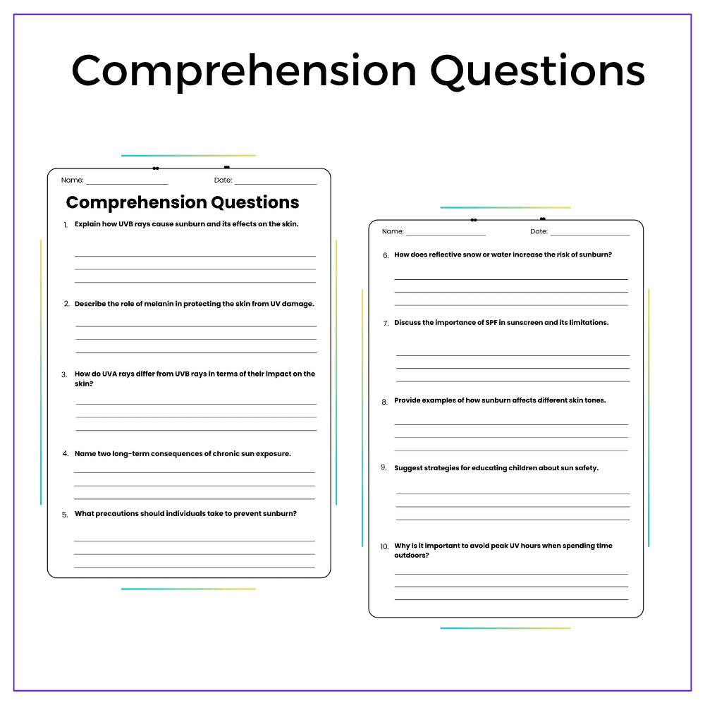 Science of Sunburn Worksheet - Image 4