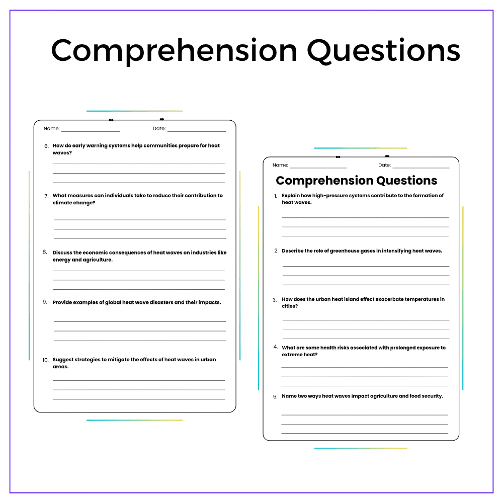 Heat Wave Science Worksheet - Image 6