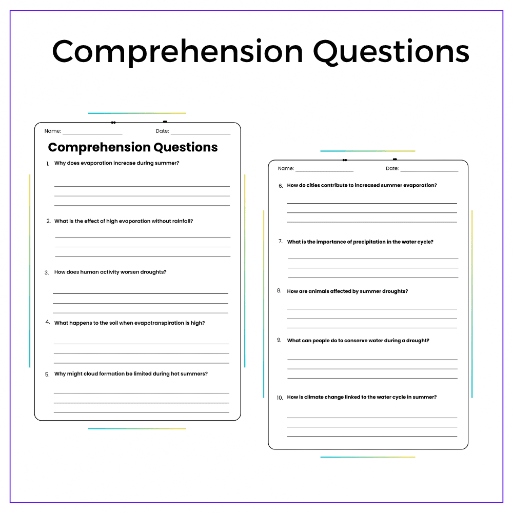 Water Cycle in Summer Worksheet - Image 5