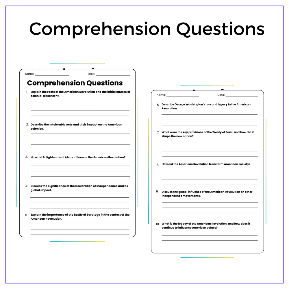 American Revolution Worksheet - Image 5