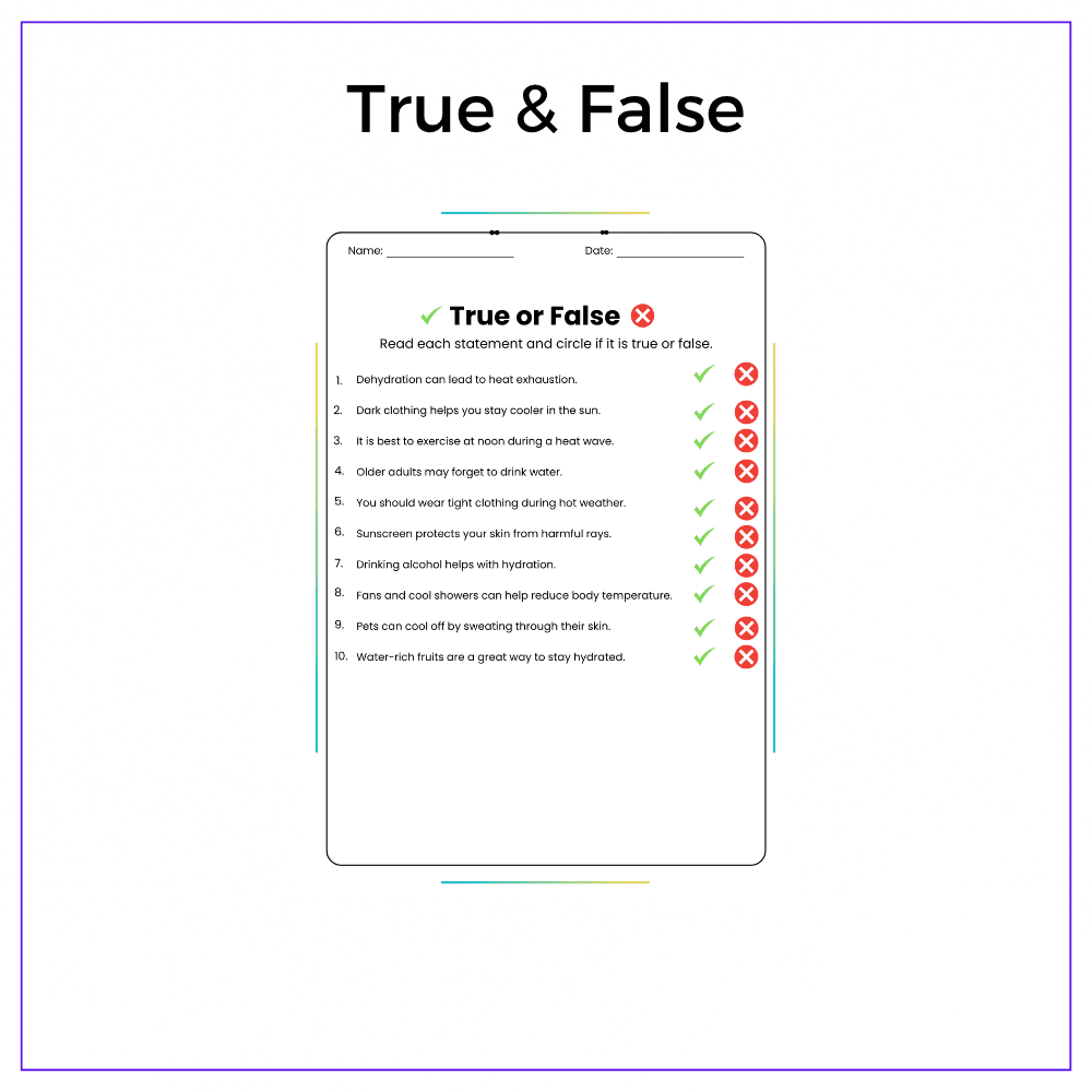 Heat Wave Safety Worksheet - Image 5