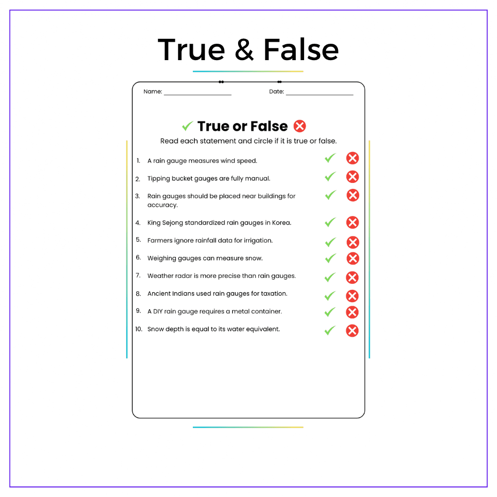 Rain Gauge Worksheet - Image 6