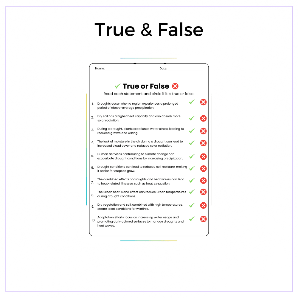 Droughts & Heat Waves Worksheet - Image 6