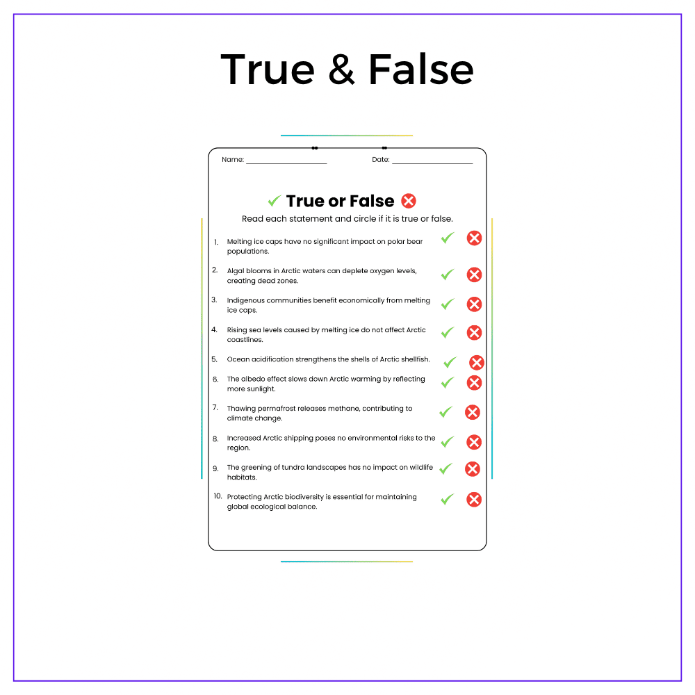 Arctic Ecosystems Worksheet - Image 4