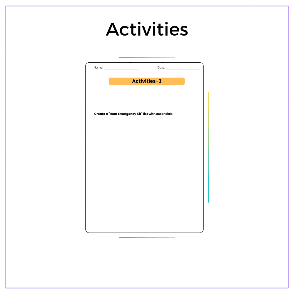 Heat Wave Safety Worksheet - Image 6