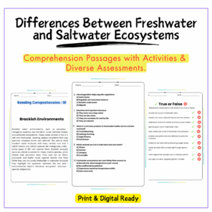 Freshwater vs. Saltwater Worksheet