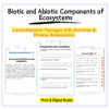 Biotic & Abiotic Worksheet