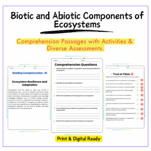 Biotic & Abiotic Worksheet