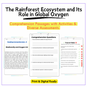 Rainforest Oxygen Worksheet
