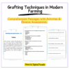 Grafting in Farming Worksheet