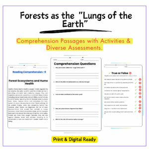Forests as Lungs Worksheet