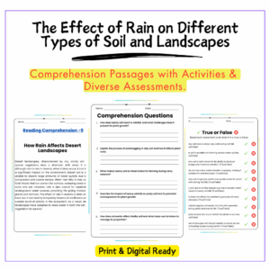Rain on Soil Worksheet