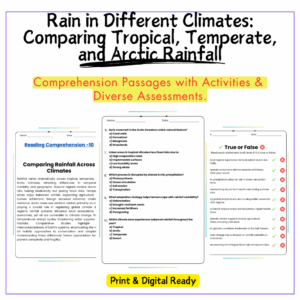 Rain in Climates Worksheet