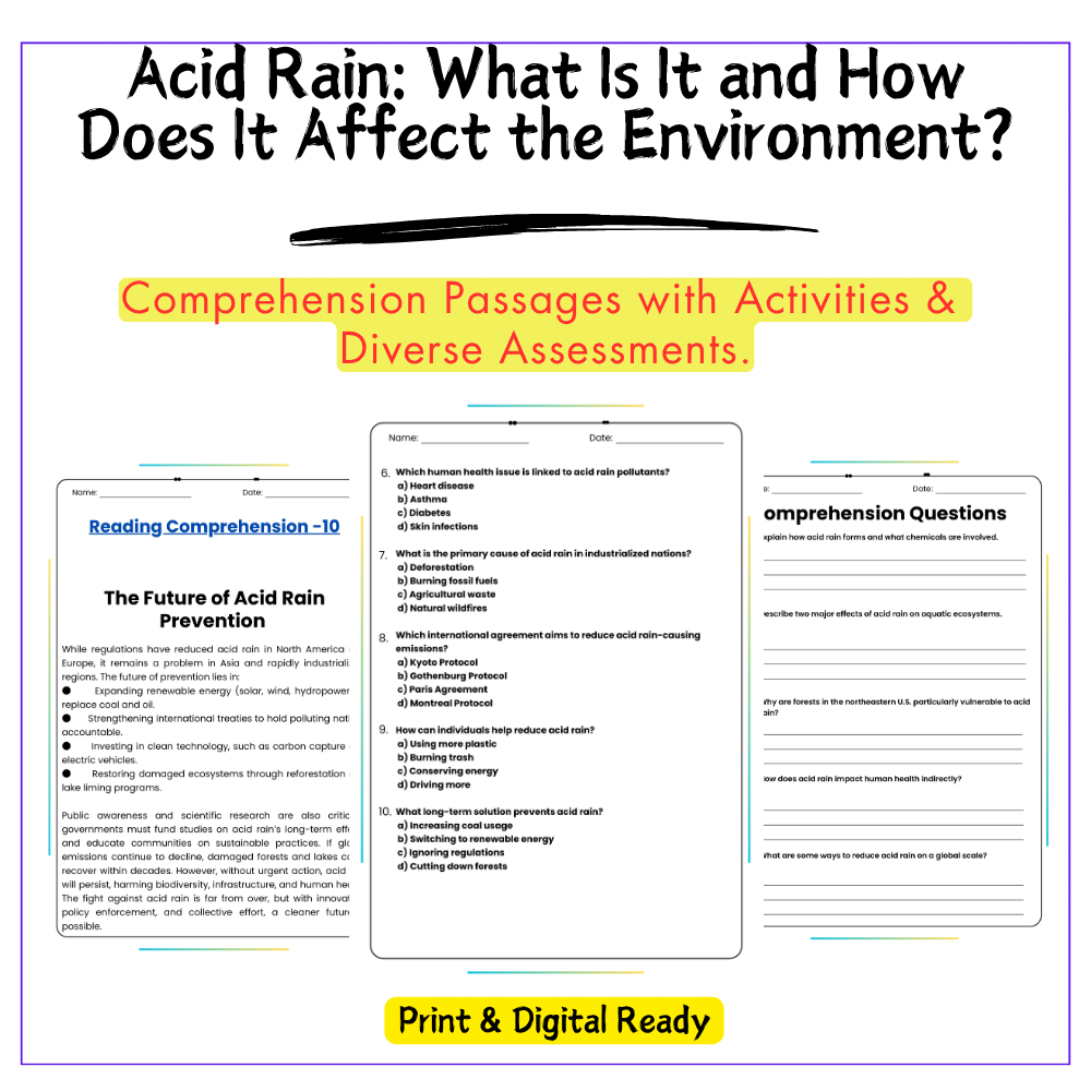Acid Rain Worksheet