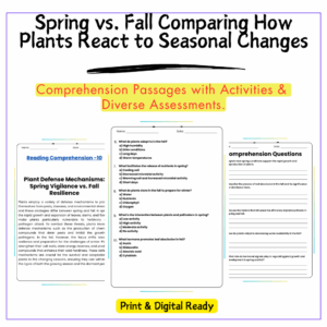 Spring vs. Fall Plants Worksheet