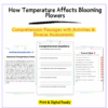Temperature & Blooming Worksheet
