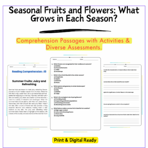 Seasonal Fruits & Flowers Worksheet