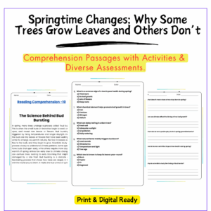 Springtime Tree Changes Worksheet