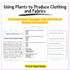 Plants for Clothing Worksheet