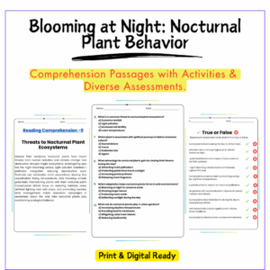 Nocturnal Plants Worksheet