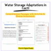 Cactus Water Storage Worksheet