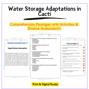 Cactus Water Storage Worksheet