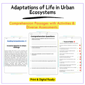 Urban Ecosystems Worksheet