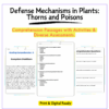 Plant Defenses Worksheet