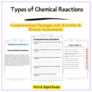 Types of Reactions Worksheet