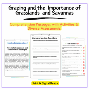 Grasslands & Savannas Worksheet