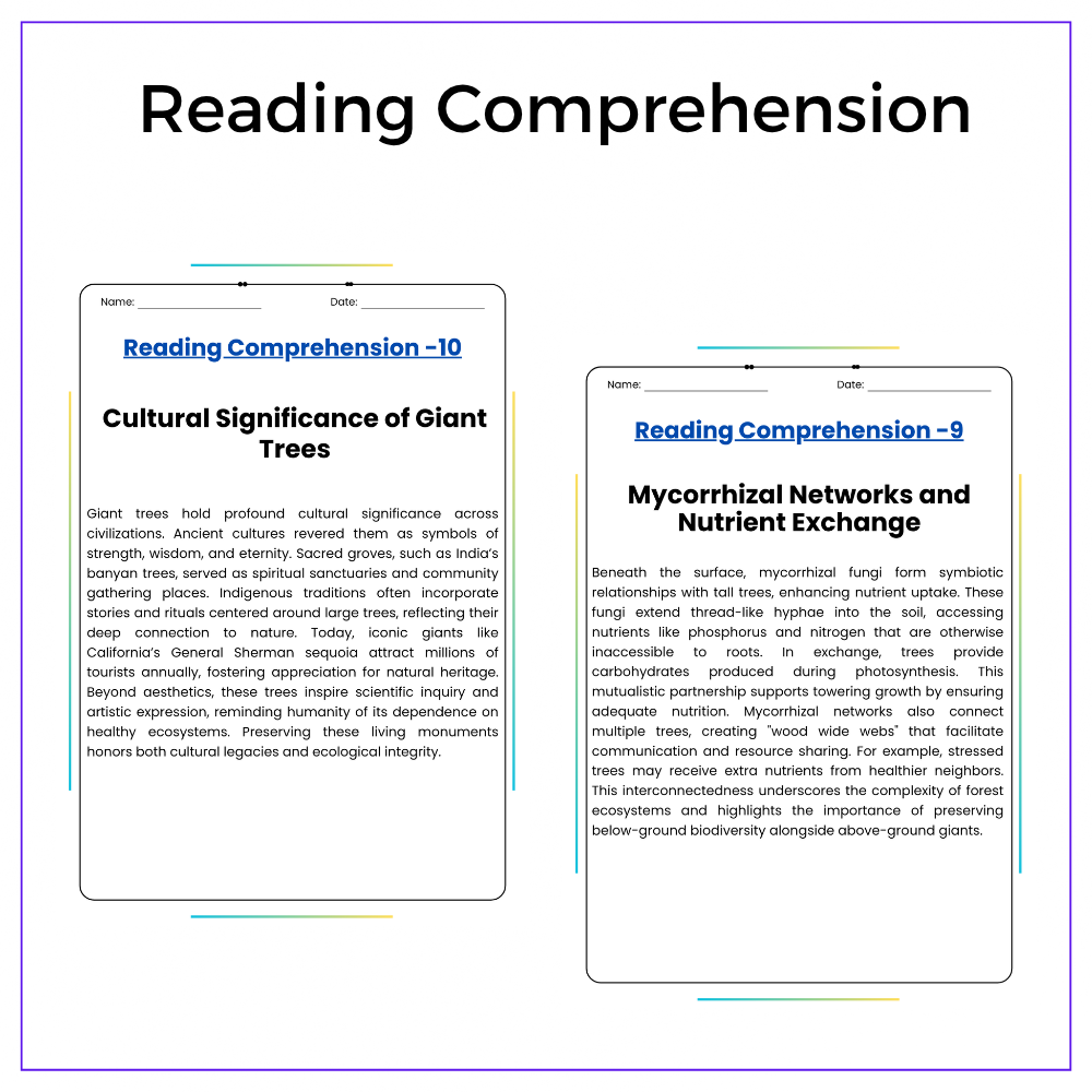 Tall Trees Worksheet - Image 7