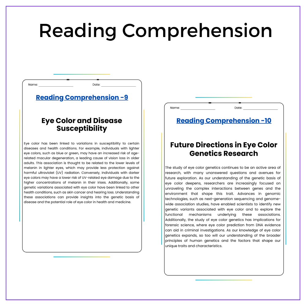 Eye Color Genetics Worksheet - Image 7