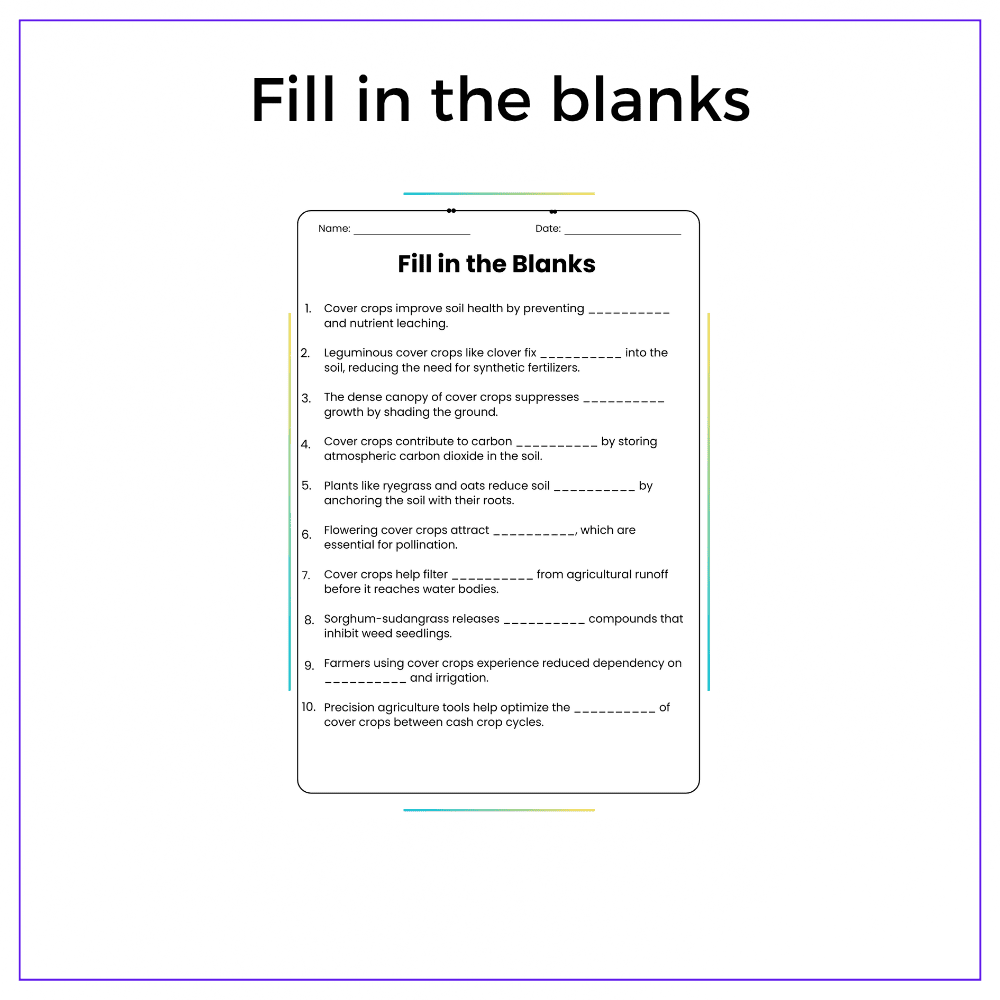 Cover Crops Worksheet - Image 5