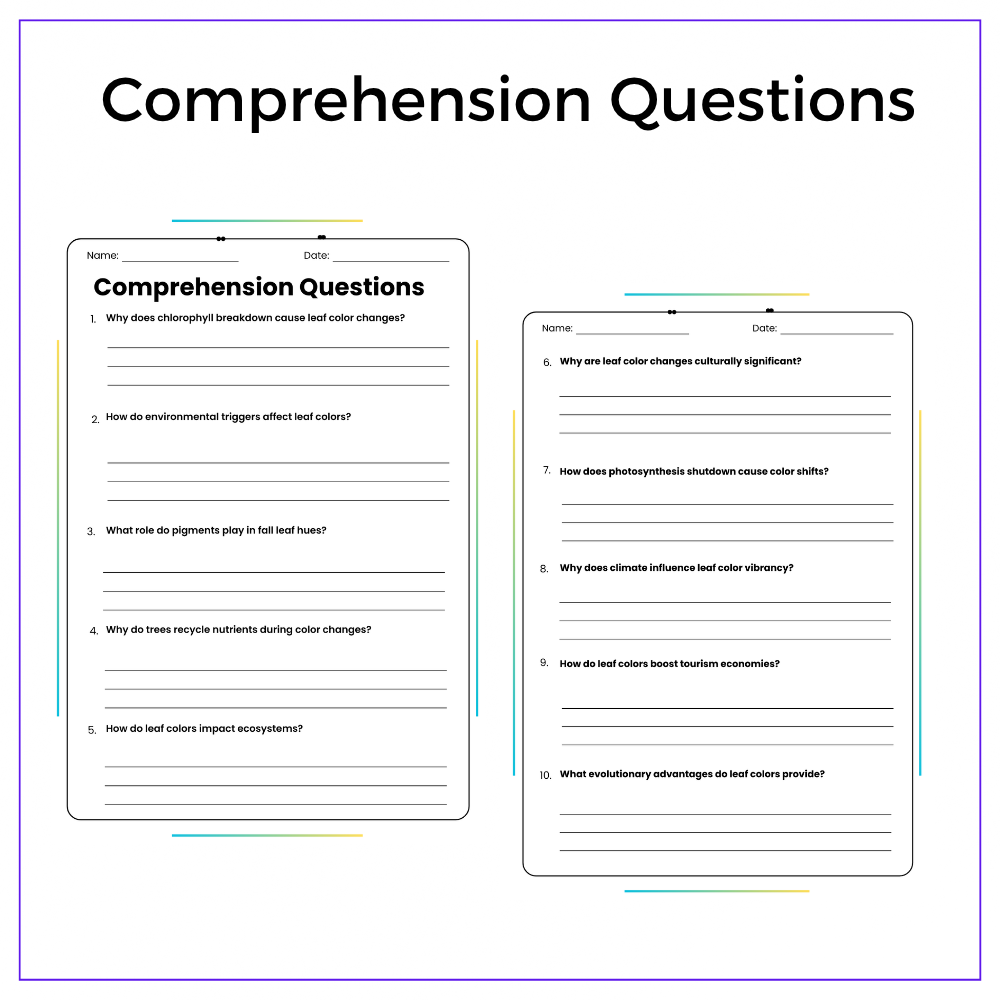 Leaf Color Change Worksheet - Image 5