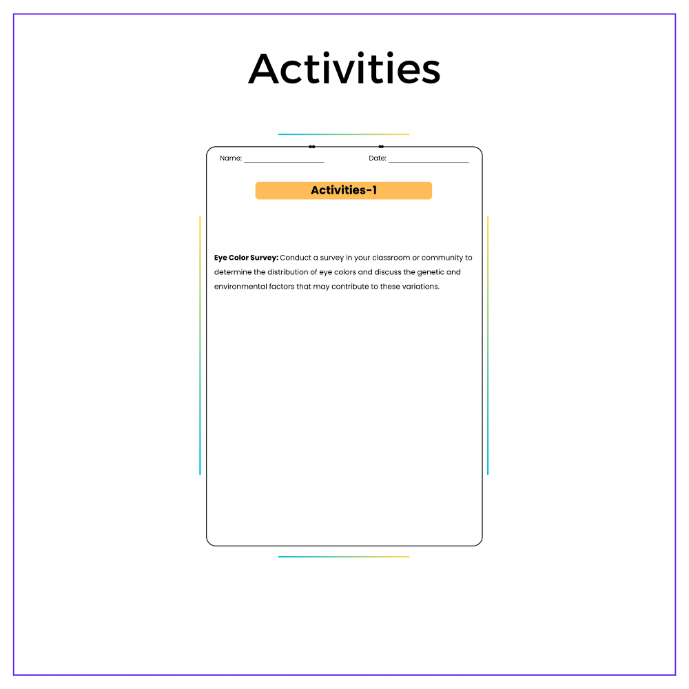 Eye Color Genetics Worksheet - Image 2