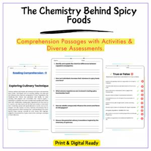 Spicy Foods Chemistry Worksheet