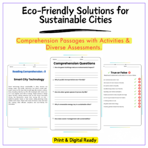 Sustainable Cities Worksheet
