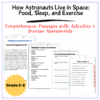 Astronaut Life in Space Worksheet
