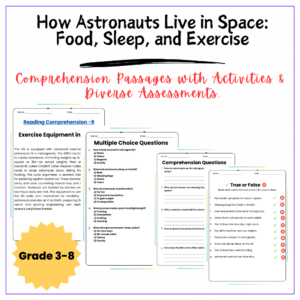 Astronaut Life in Space Worksheet