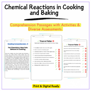 Cooking Chemistry Worksheet