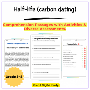Half-Life & Carbon Dating Worksheet