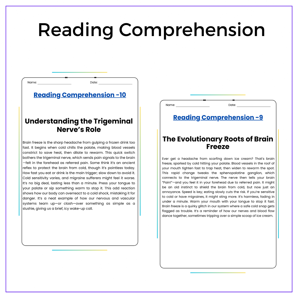 Brain Freeze Worksheet - Image 2