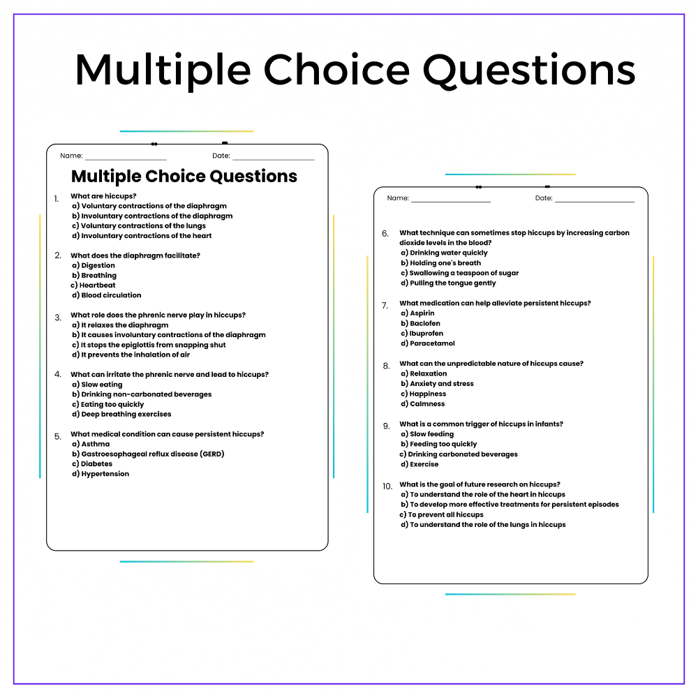 Hiccups Science Worksheet - Image 6