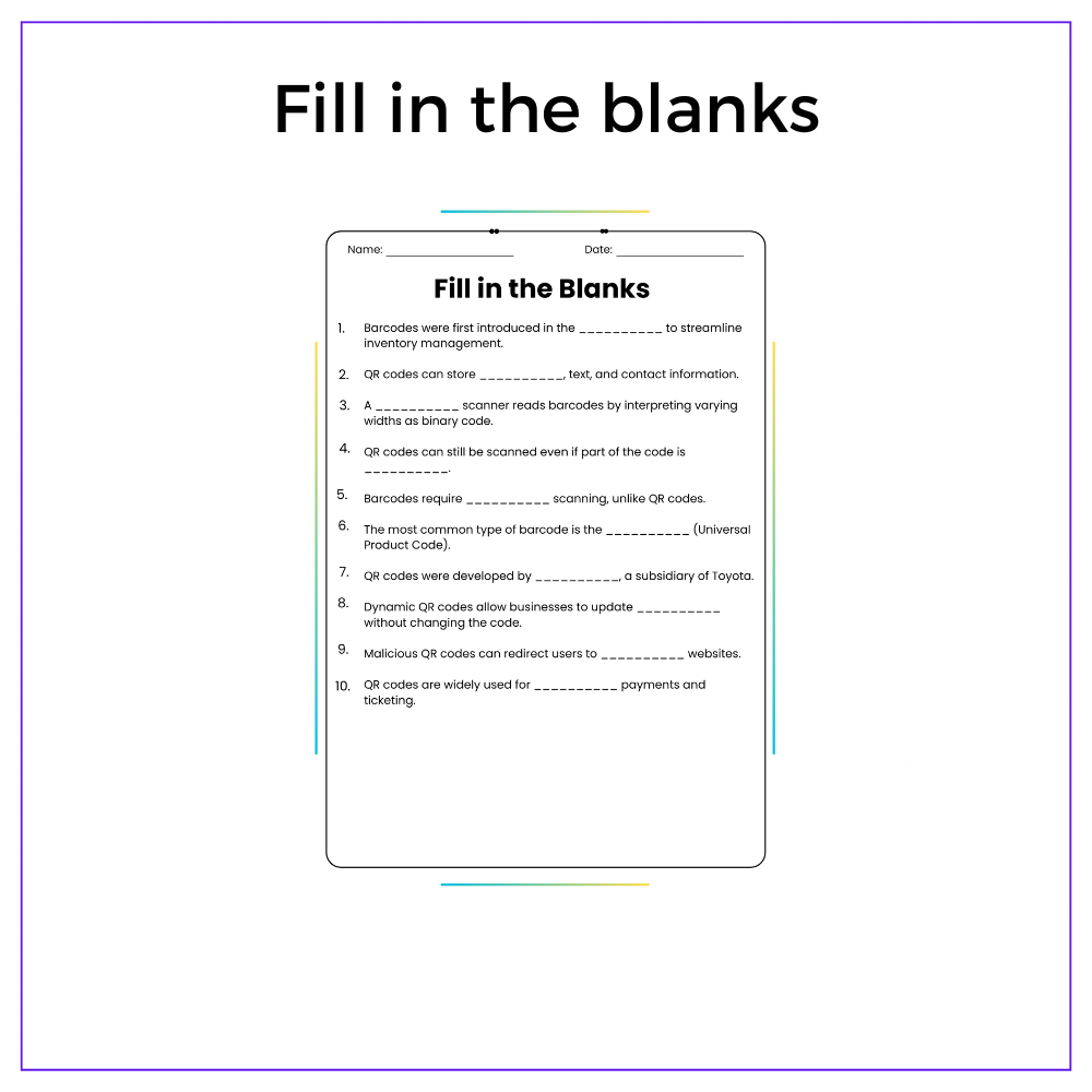 QR Codes & Barcodes Worksheet - Image 4